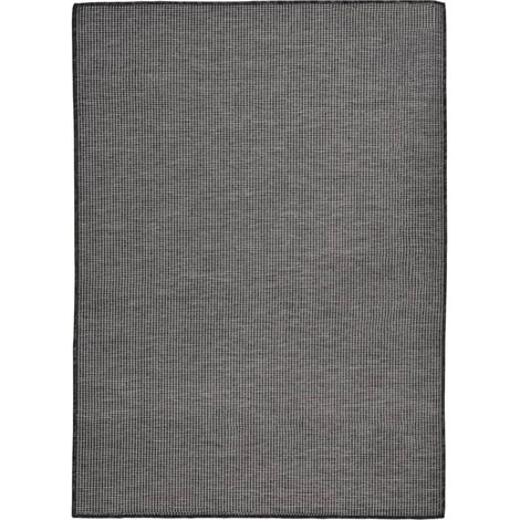 Tapis à tissage plat d'extérieur, Tapis de jardin, Balcon 200x280 cm Gris FYH56449 (1/5)