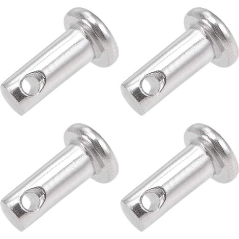 Trou Unique Goupille Blocage 4mm x 10mm Tête Plate 304 Acier Inoxydable Blocage Goupille 4Pcs