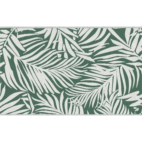 Tapis Extérieur Réversible - Polypropylène 310 g/m² - Motif Feuilles Tropicales - 152 x 243 cm (1/5)