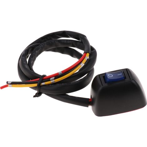 12v 10a Voiture Collante Bouton Poussoir Interrupteur Marche / Arrêt Type De Bateau De Contrôle Lumière Bleue (1/5)