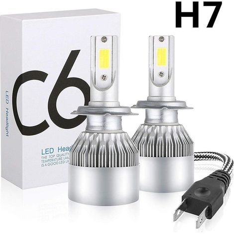 paire De Kits De Projecteurs Led H7 6000k Ampoules De Projecteurs Conversion Intgre Dob Puce Ampoules D'antibrouillard Bi-xnon Blanches (1/5)