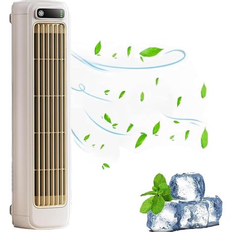Mini Climatiseur Portable, Climatiseur Mobile, Ventilateur Rechargeable, 3 Vitesses, Rechargeable par USB – Pour Chambre, Bureau, Maison (Blanc) (1/5)