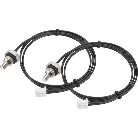 Sonde de capteur de température - Lot de 2 - NTC 10K - Filetage M8 - Pour climatisation et réfrigération - Câble 50 cm (1/4)