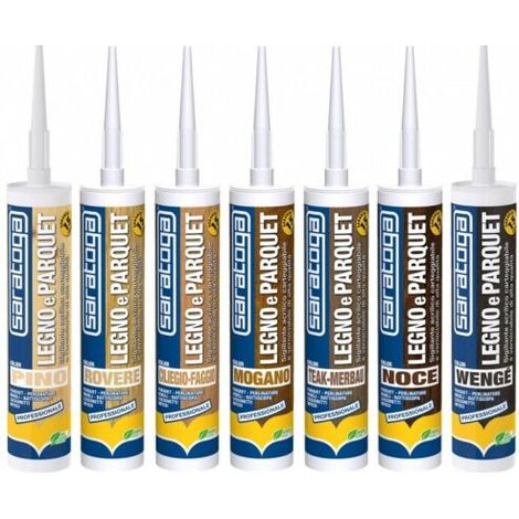 Saratoga legno e parquet 310ml silicone acrilico per legno, colori disponibili ciliegio - faggio