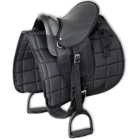 Kit de selle pour poney de 10 pouces (noir)