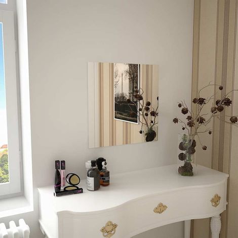 Miroir mural carré en verre 50 x 50 cm