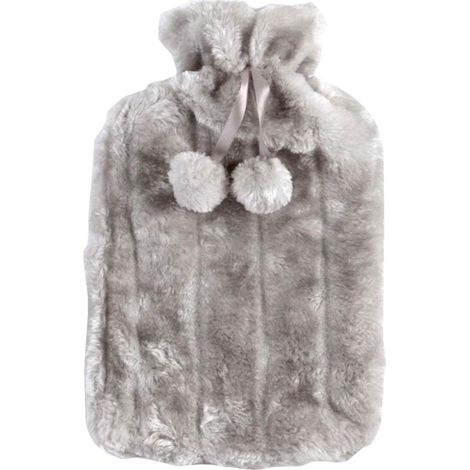 Hot Water Bottle Cover - Plush Hot Water Bottle with Tassels, Non Electric Hot Water Bottle, 2 Litre, 6-8 Hours to Keep Warm, Hot Water Bottle Cover Only (1/5)