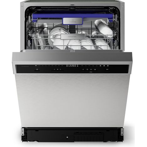 Klarstein Verosteel - Lavastoviglie da incasso  Minimalista, Efficiente, Elegante  Classe Energetica A  60 cm
