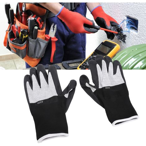 Elektrisch isolierende Handschuhe, Niederspannung 380 V, zum Schutz vor stromführenden Kabeln, Hochspannungs-Gummihandschuhe, 220 V ultradünn und flexibel, 400 V. (1/5)
