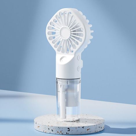 Ventilatore nebulizzatore portatile rinfrescante - Ricaricabile tramite USB - Idratante - Ultra portatile - Spray F3 (bianco) (1/5)