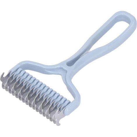 Brosse de toilettage double face pour animaux à poils longs, 17 dents, idéale pour démêler et éliminer les nœuds. (1/5)