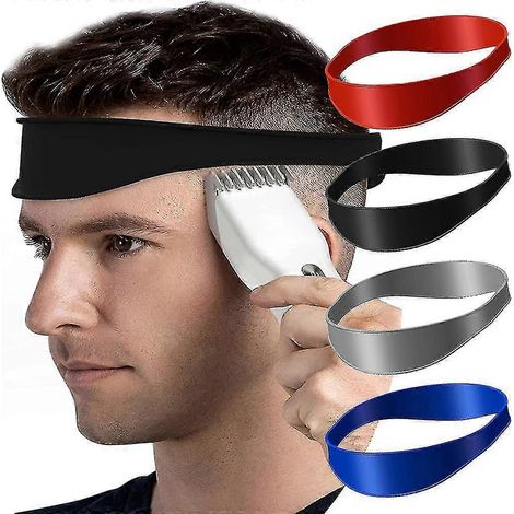 Gabarit de rasage en silicone pour coupe de cheveux, contour incurvé, outil de coupe et de taille à domicile-Blue