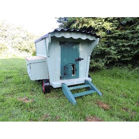 Shepherds Hut Hen House - Painted - Blue