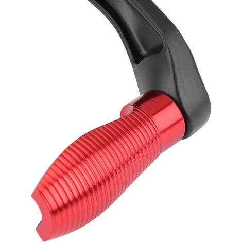 Protections de freins et d'embrayage pour motos avec guidons en forme de corne, compatibles avec les trous de fixation de guidon de 22 mm (vendues par paire) (noir et rouge) (1/5)