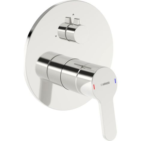 Hansa Primo Einhebel-Wannen- und Brausearmatur Unterputz, Fertigmontageset, Rosette rund, Chrom, 89909023 (1/5)