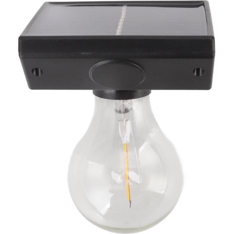 Lampe solaire LED décorative étanche, ampoule tungstène, pour abri de jardin ou camping en plein air (1/5)