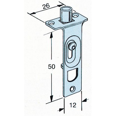 OMGE 310 Guida CATENACCIO per antine Scorrevoli a Rullo Bussola 6 MM (1/2)