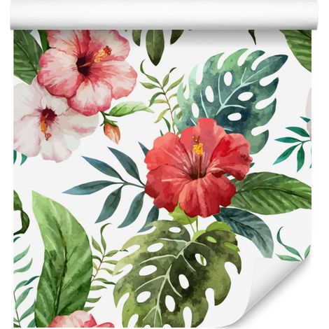 Bunte Blumentapete für Wohn- und Schlafzimmer, 50 x 1000 cm (1/5)