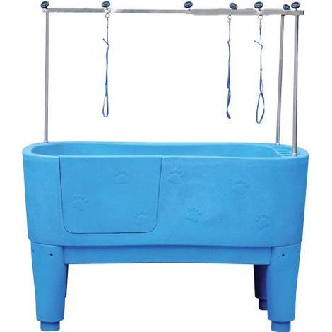 Baignoire de toilettage bleue Polyéthylène sur pieds