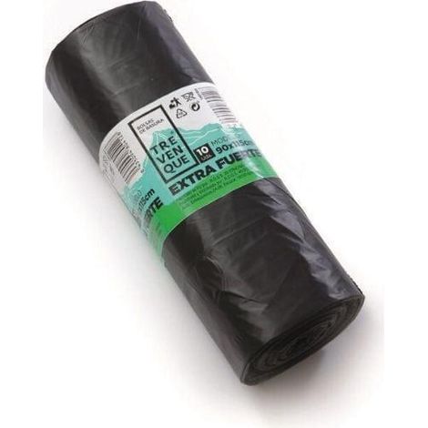 bolsa basura negra 90x115 cms industrial g120 extra fuerte - paquete 10 unidades