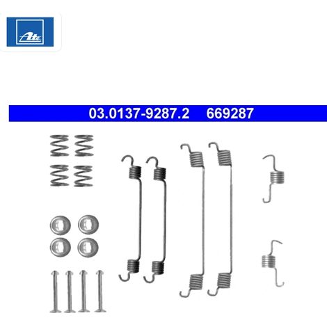 Kit d'accessoires, mâchoire de frein ATE 03.0137-9287.2 CITROËN 4308 70