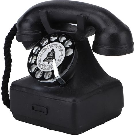 1 Téléphone fixe, style vintage, finition soignée, résine robuste, décoration bureau maison café (1/4)