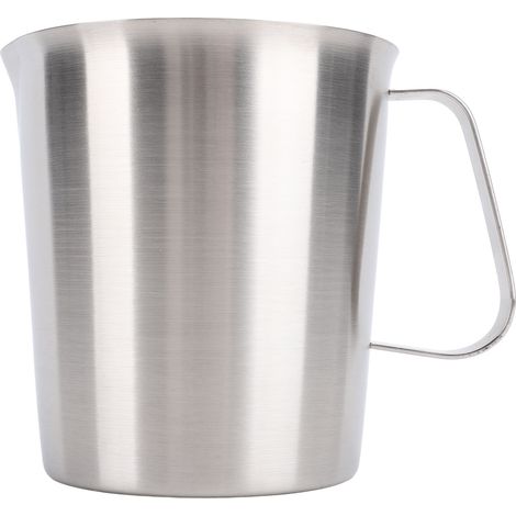 Tasse à mesurer graduée à bec verseur 304 en acier inoxydable, pichet à mousse café, 1000 ml (1/5)