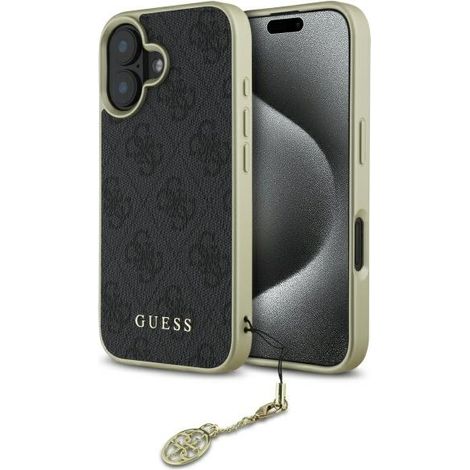 Guess GUHCP16MGF4GGR iPhone 16 Plus 6.7 negro/negro, carcasa rígida, 4G, colección Charms (1/5)