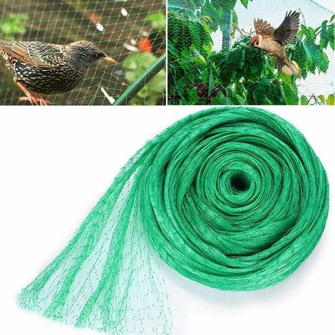 Grünes Vogelschutznetz für Pflanzenschutz, 2 x 10 m, 2 Stück