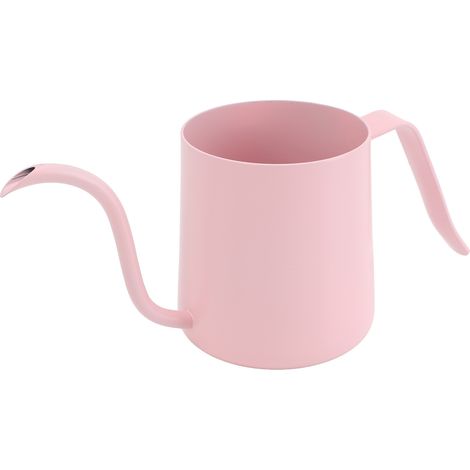 250-ml-Kaffeekessel mit Ausgießer, aus Edelstahl 304, tragbarer Schwanenhals, ideal für Zuhause, Reisen und Büro, rosa Farbe. (1/5)