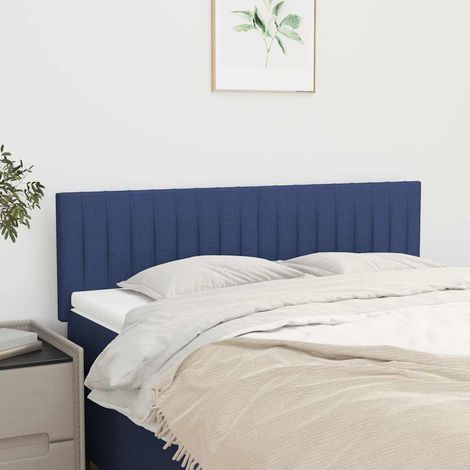 vidaXL Cabeceros tela azul 144x5x78/88 cm (1/5)