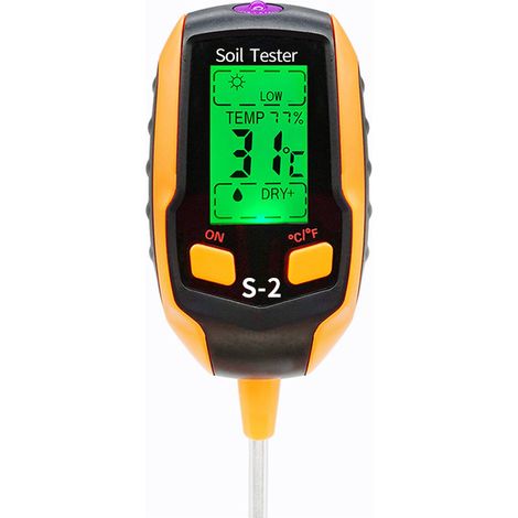 Boden-pH-Meter 5-in-1 Bodentester Feuchtigkeitsmessgerät Digitales Pflanzenthermometer