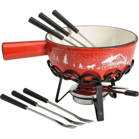 TABLE ET COOK - SET FONDUTA SAVOYARD FRITTE INVERNALI ROSSO 22CM (1/3)