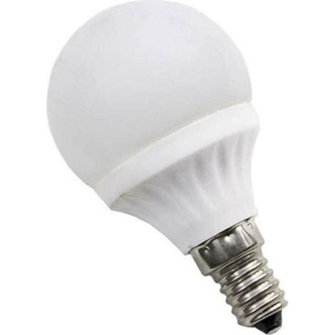 TrAdE Shop Traesio - Lampadina Led Sfera E14 5 Watt Luce Rossa Verde E Blu Colorata Lampada A5003 - -Verde - (1/2)