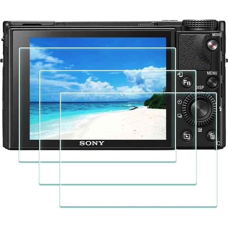 Protector de pantalla para Sony RX100 VII DSC-RX100M7, cristal templado de 0,3 mm, dureza 9H, antiarañazos, antihuellas, antiburbujas - Paquete de 3 (1/5)