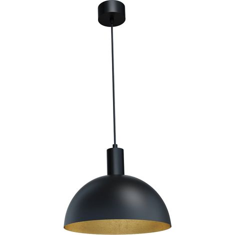 Lampada a sospensione nera cupola Ø30 Luisant Maxlight (1/2)