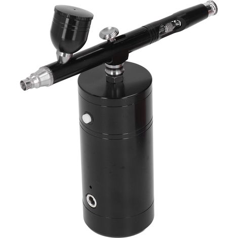 Kit aérographe avec compresseur d'air, pistolet portable sans fil rechargeable par USB, 18 psi, noir (1/5)