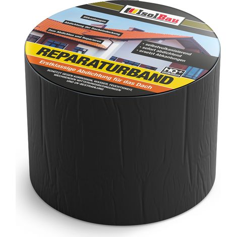 Ruban de réparation pour toiture en butyle IsolBau, noir, 100 mm x 10 m (1/5)