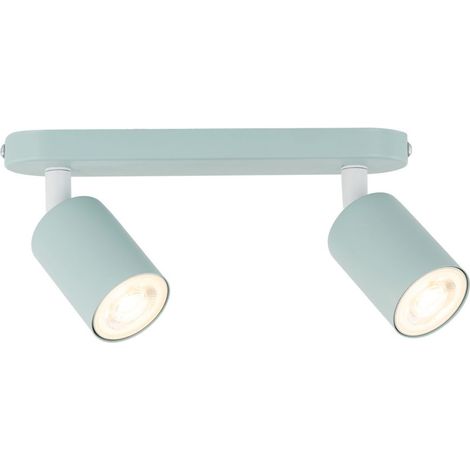 Kinderzimmerleuchte Metall verstellbar Mint GU10 2-flammig länglich Kinderzimmerlampe