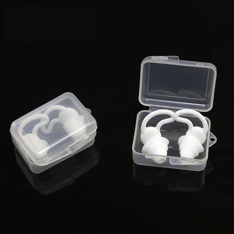 bouchons D'oreille Pour Dormir, 2 Paires Bouchons D'oreille Antibruit 30db-40db, Confortables Antibruit En Silicone Rutilisable Pour Dormir, Dorme (1/5)