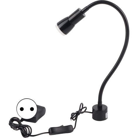 Lampe de travail LED 5W à col de cygne flexible avec base magnétique pour machine à coudre, tour, fiche UE 110-220V (1/5)