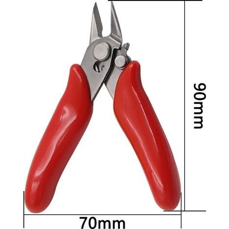 Mini pince 3.5 pouces avec serrure pince électronique pince coupante diagonale pince en acier inoxydable pince bricolage pince diagonale rouge (1/5)