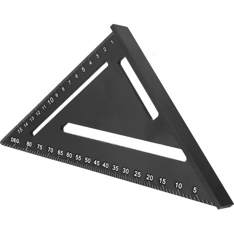 Dreieckslineal für die Holzbearbeitung, industrieller Winkelmesser aus Aluminiumlegierung, Winkel von 0 bis 90°, Messbereich von 1 bis 150 mm (1/5)