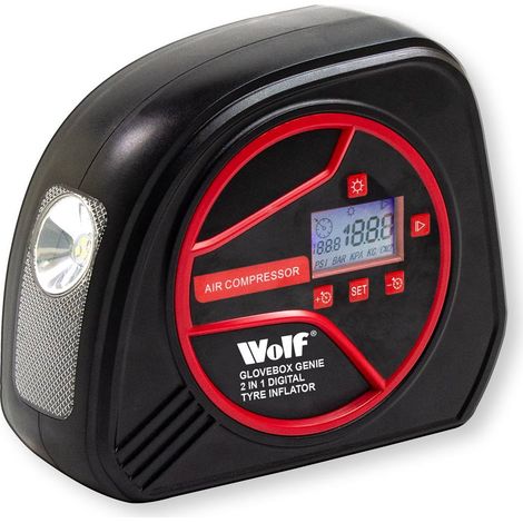 Wolf 2-in-1 Digital Tyre Inflator with LED Light