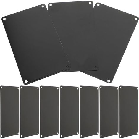 Aluminium Noir Plaques Métalliques Nominatives, Lot de 10 pour Gravure (1/5)