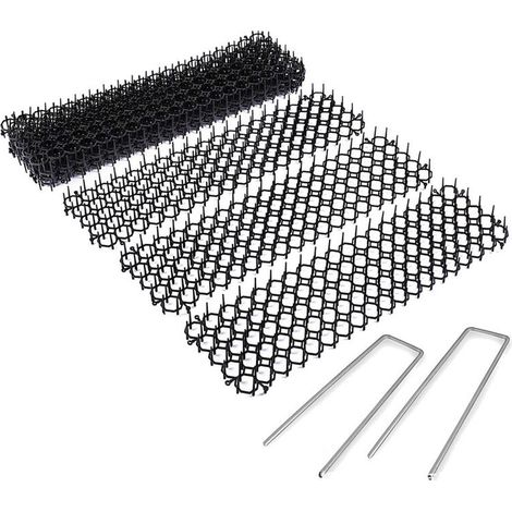 10 pezzi Tappetini repellenti + 10 pezzi a forma di U Chiodi Giardino Spike Striscia Scavo Stop Cat Dog Tappetino repellente Deterrente Spike Forniture da giardino (1/5)
