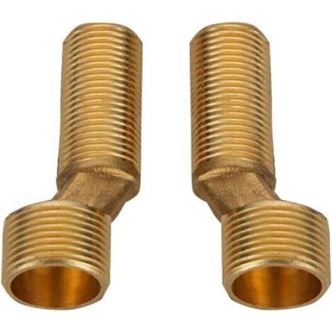 Grifo mezclador excéntrico para bañera/ducha, codo reductor de latón, brazo giratorio ajustable, codo de pared, accesorio excéntrico largo, color dorado. (1/3)