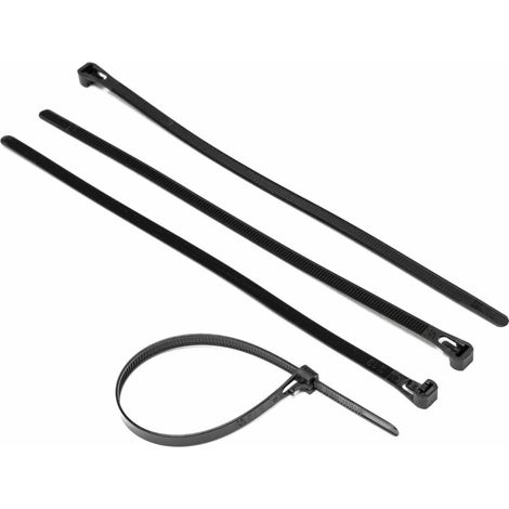 STI Fascette Nylon Riutilizzabili 100pz 500mm x 7.5mm Nere Cablaggio Stringicavo Fermacavo Giardino garage officina casa auto ufficio (1/3)