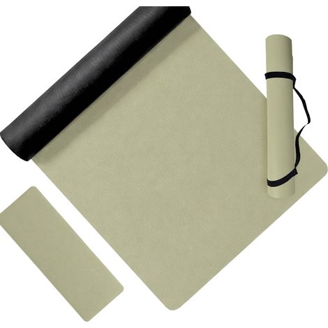 Tappetino yoga Relaxdays, 5 mm, 68 x 183 cm, con cinghia, antiscivolo in PU, per yoga, pilates e fitness, verde