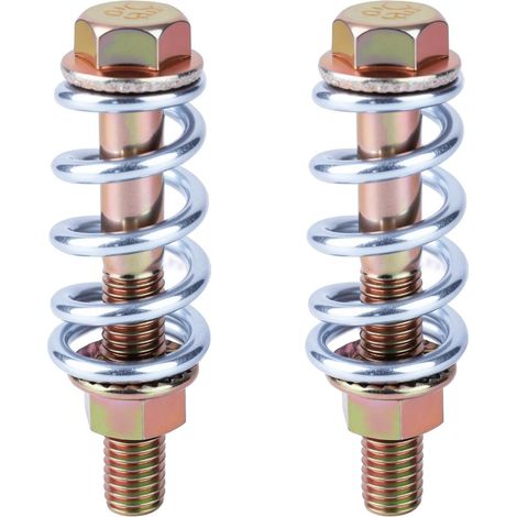 2 Pièces - Boulon Échappement - Ressort Échappement - Fixation Tuyau - Acier Carbone - Universel Voiture Camion SUV - Argent - 7,9x2,5cm (1/5)